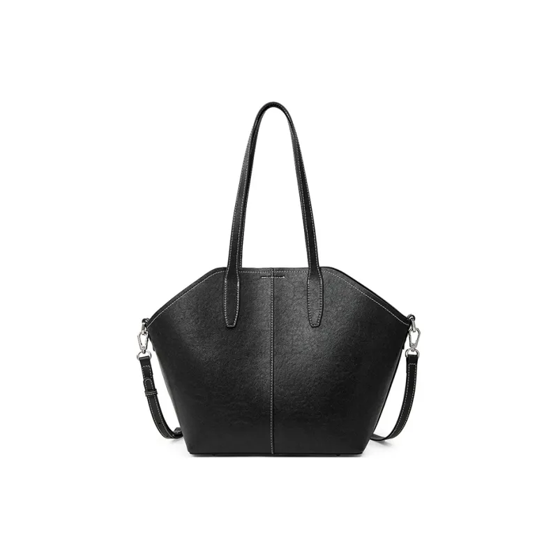 Teenmix Cow Leather Shoulder Bag, Dome Bag, Tote Bag Regular Women's Brown/Coffee/Black-18