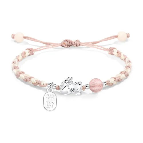 RUOK Strawberry Quartz Alloy Bracelets Women's