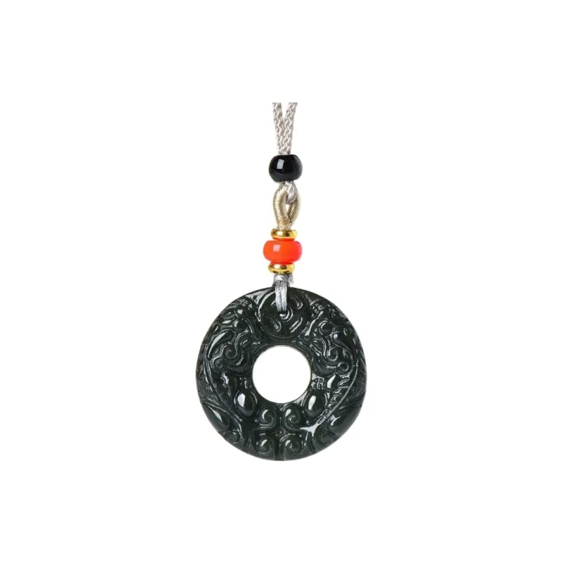 JUNWEN Hetian Jade Necklaces Green Jade Unisex-0
