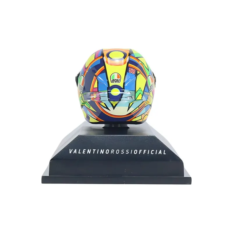 MINICHAMPS Biker Hobby Model IP AGV Helmet Valentino Rossi 2017 MotoGP World Champion Assembled Models-3