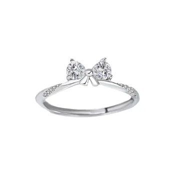 Floating Joy 925 Sterling Silver With Zircon Rings Unisex