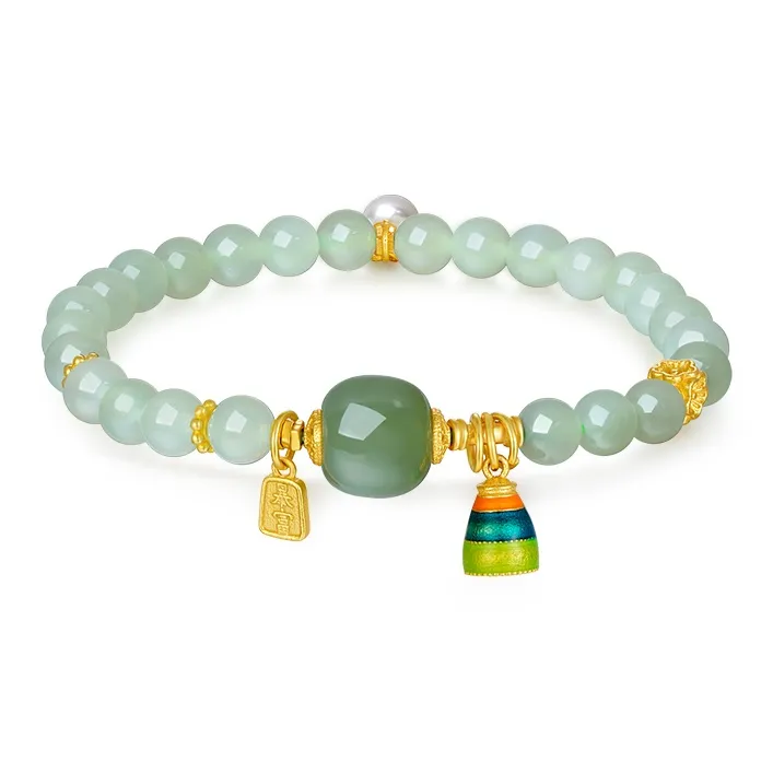 ZXIN JEWELRY Hetian Jade Bracelets Green Jade Women's-0