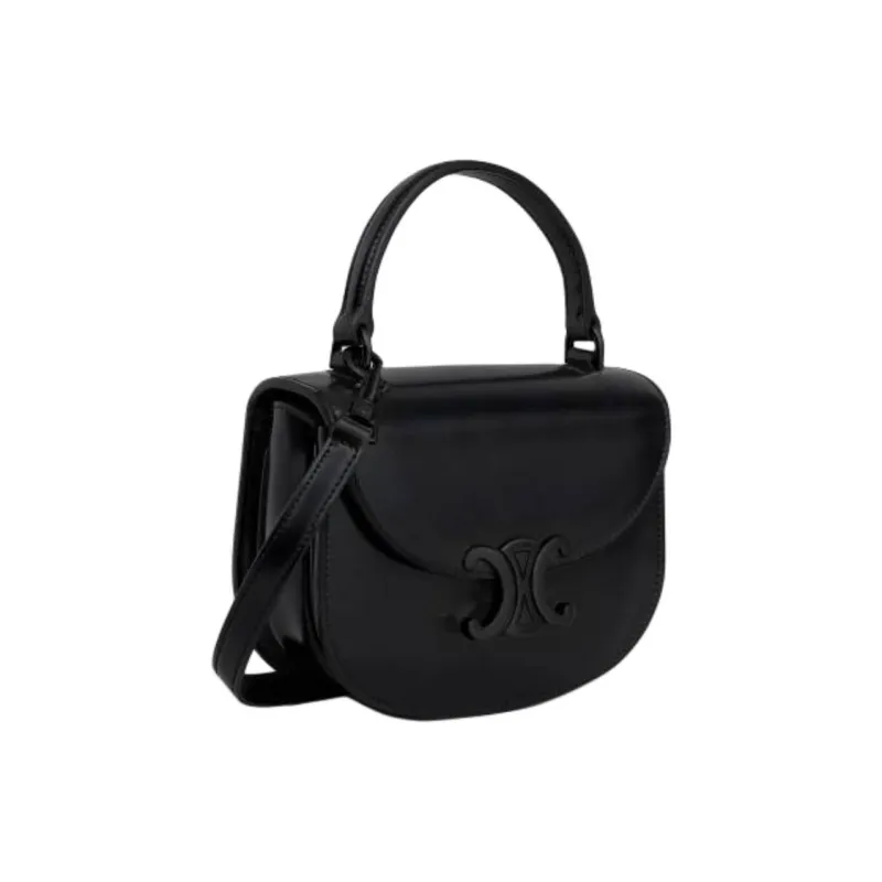 CELINE Besace Calfskin Shoulder Bag, Crossbody Bag, Handbag Mini Women's Black-1