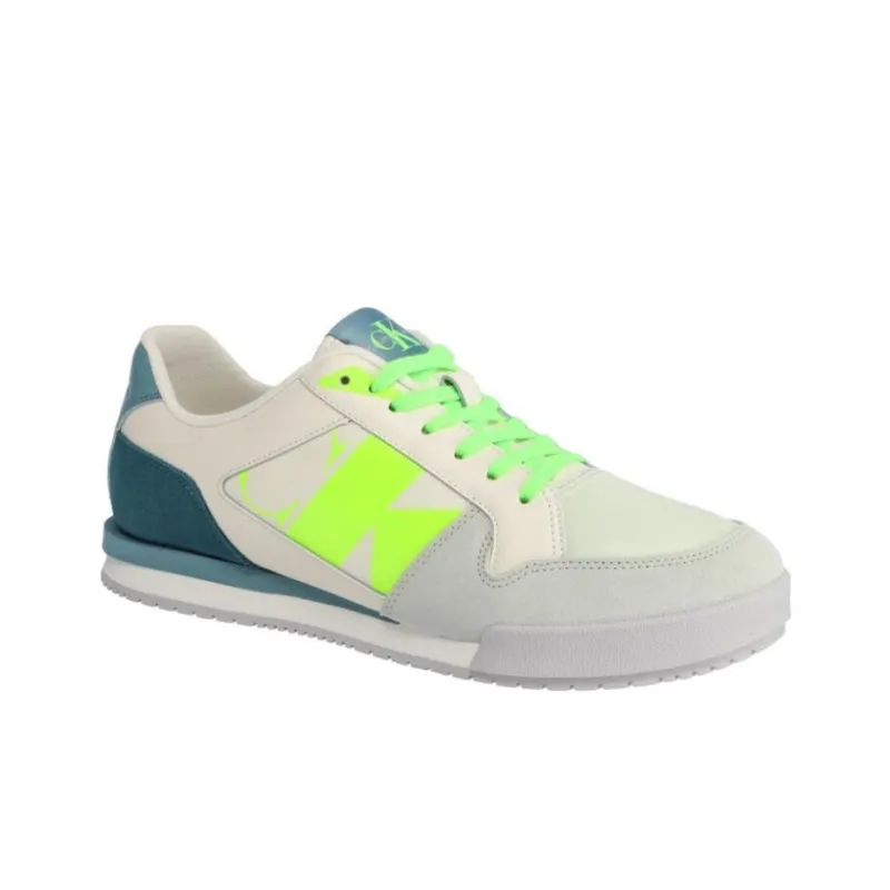 CKJ CALVIN KLEIN JEANS Low Top Casual Shoes Men's Beige Green-3