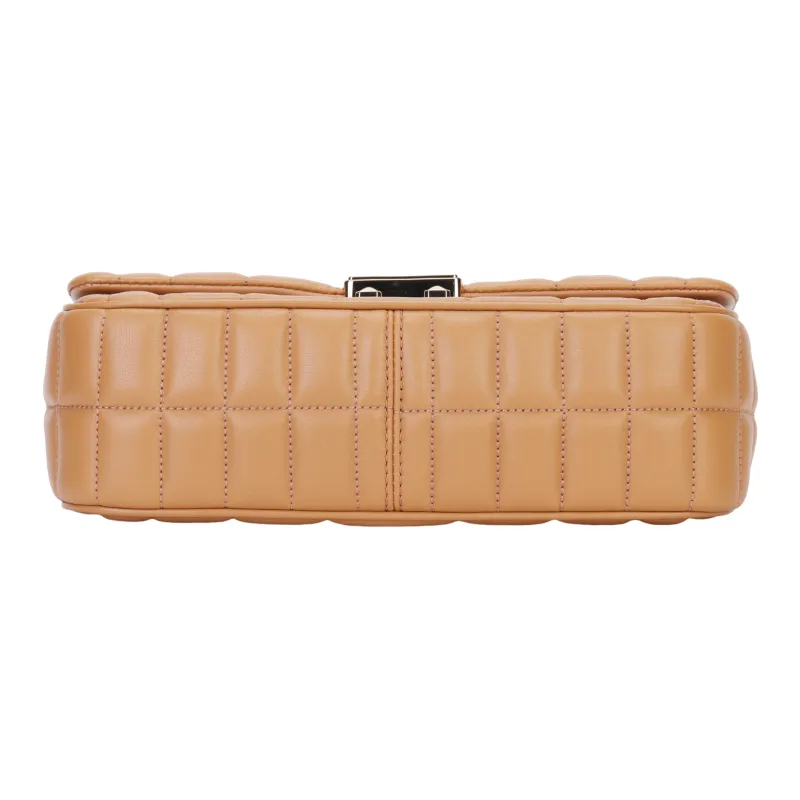 MICHAEL KORS Sheepskin Pillow Bag Handbag Shoulder Bag Large Size Women's Peanut Butter Color-5