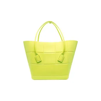 Bottega Veneta ARCO Rubber Tote Bag Shopping Bag Clutch Women's Yellow Orange
