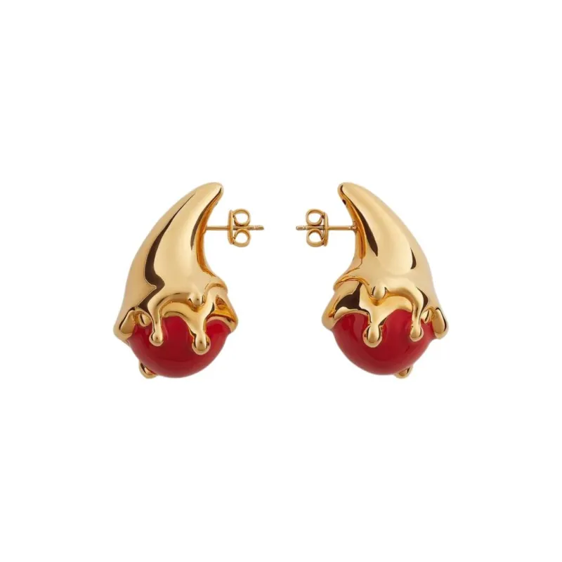 Bottega Veneta 18K Gold Plated, Sterling Silver Earrings Women's Gold-0