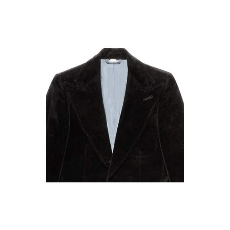 GUCCI Velvet Single breasted Blazer-1
