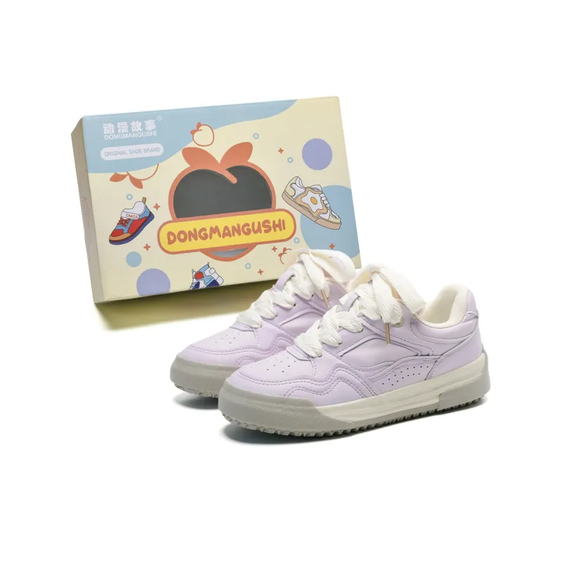 Anime Story Slip Resistant, Abrasion Resistant, Lightweight, Breathable Low Top Skateboard Shoes Women's Box Included-0