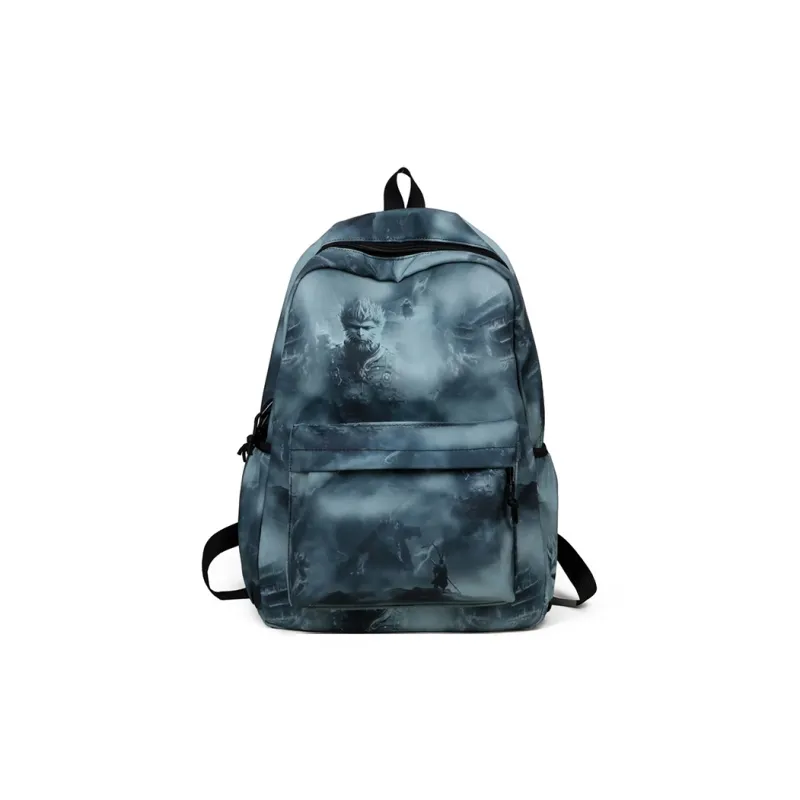 LUVISTRUE Nylon Backpack Regular Unisex Black/Green/Pink-4