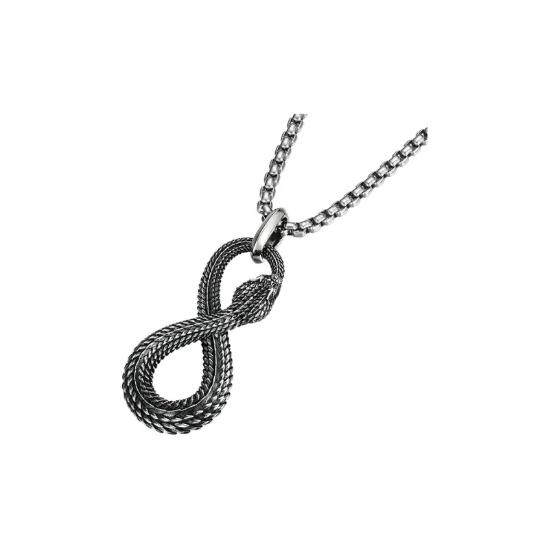 MYSH 925 Sterling Silver Necklaces Men's Black-7