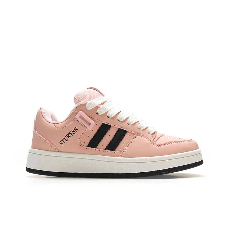 STUR YSN Wear resistant And Lightweight Low Top Skateboard Shoes Women's Nude Pink-1