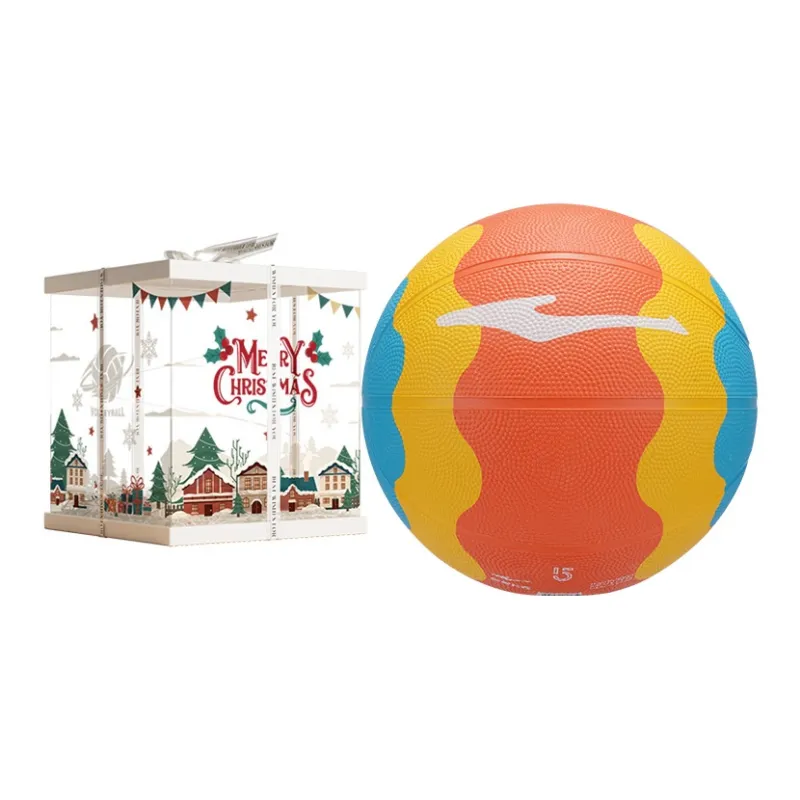 Erke Rubber Basketball Orange Yellow Blue Size 5 Training Unisex-8