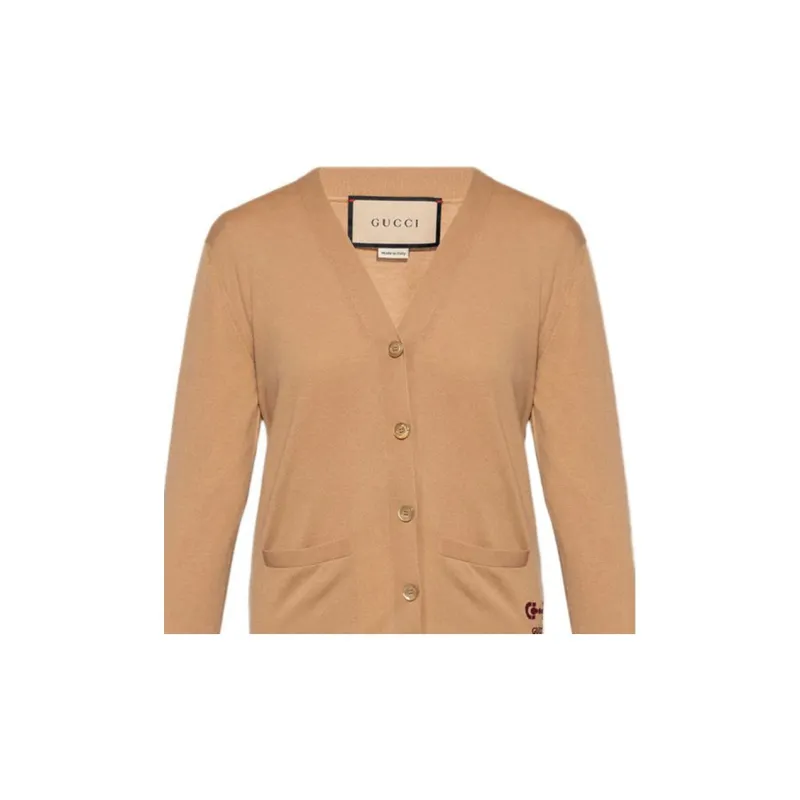 GUCCI Gg Intarsia Knit Cardigan-3