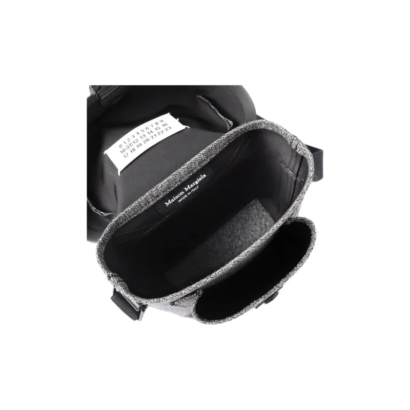Maison Margiela Cotton Shoulder Bag, Crossbody Bag Men's Gray-4