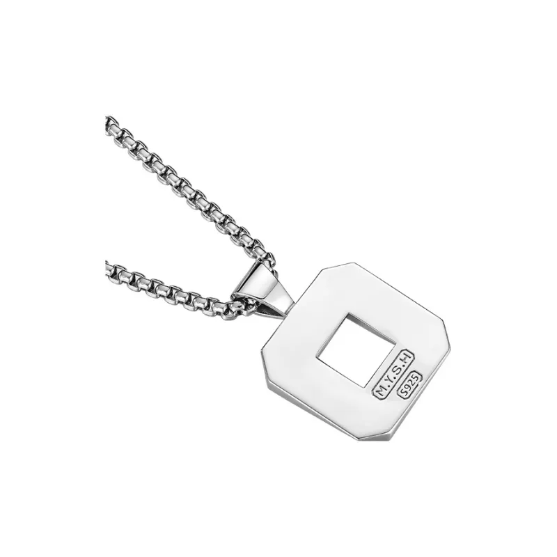 MYSH 925 Sterling Silver Necklaces Men's Silver-2