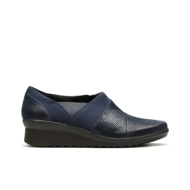 Clarks Cloudsteppers Casual Single Shoes Women's Marine Blue-1