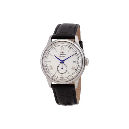 ORIENT Automatic Mechanical Movement Cow Leather Strap Watch 38.4mm Men's Watches White Dial