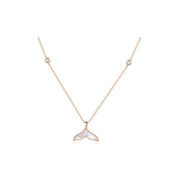Lockstarfy Mother Of Pearl Necklaces Women's Silver