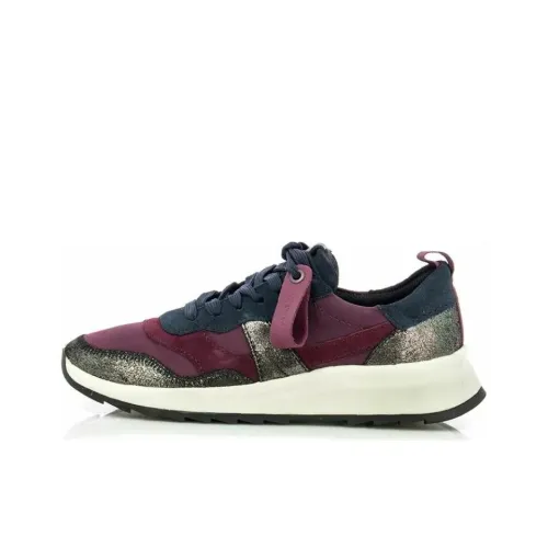 Clarks DashLite Jazz Merlot Combi Low-Top Casual Shoes Women's Gray Blue Purple