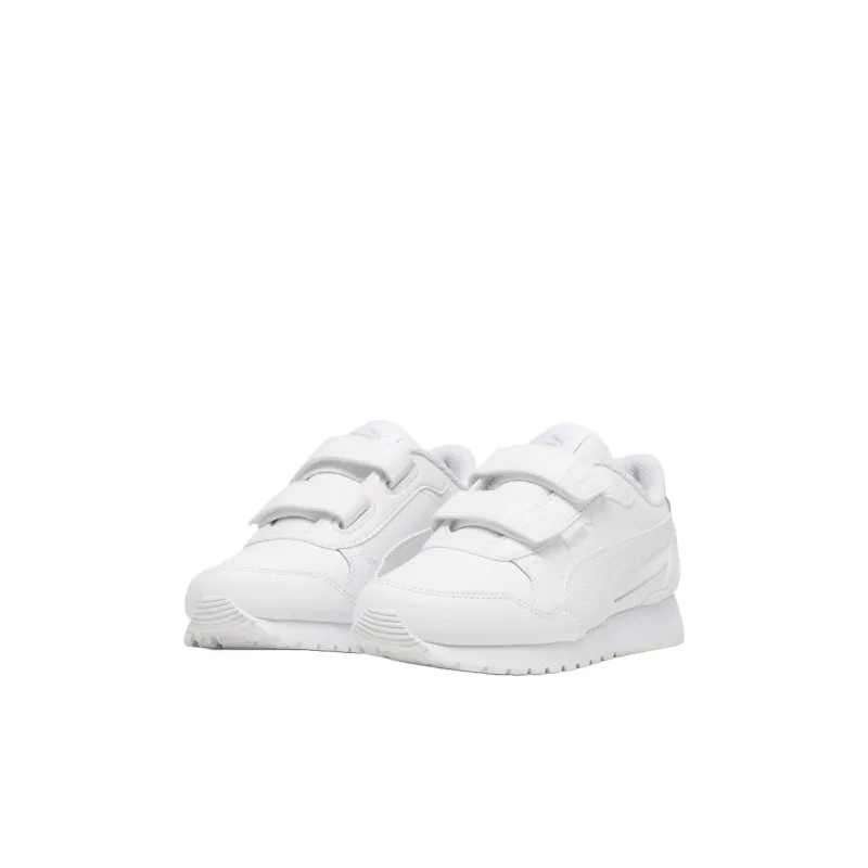 PUMA ST Runner V4 Anti Slip Wear Resistant Low Top Kids Lifestyle Shoes White Children Aged 3 7 Years Old-2