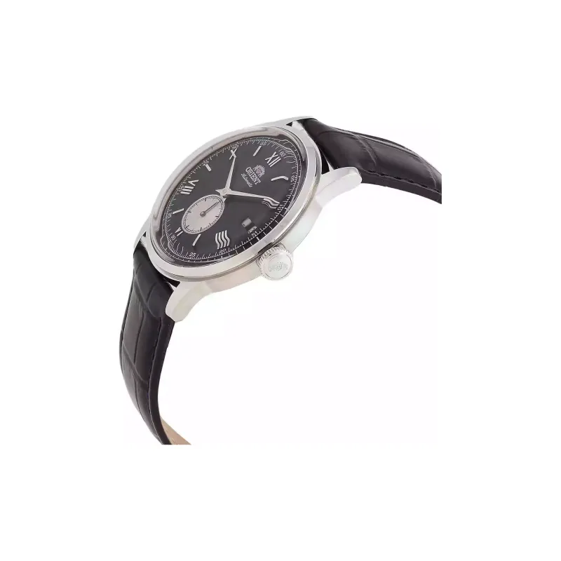 ORIENT Automatic Mechanical Movement Leather Strap Watch 38mm Men's Watches Black Dial-1