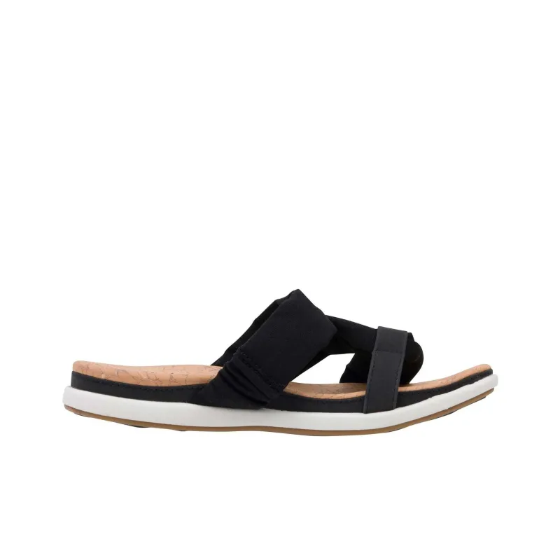 Clarks Rubber Sole Slip-Resistant Slide Slippers Women's Black-1