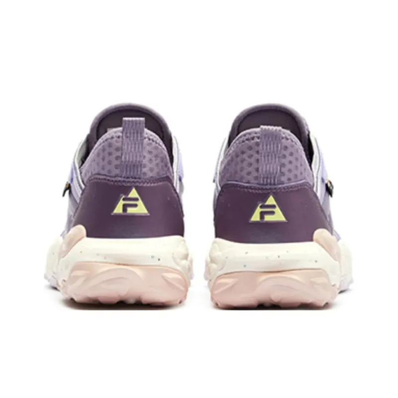 FILA KIDS BOA Anti Slip Wear Resistant Low Top Kids' Running Shoes Purple/White/Pink Teenagers-3