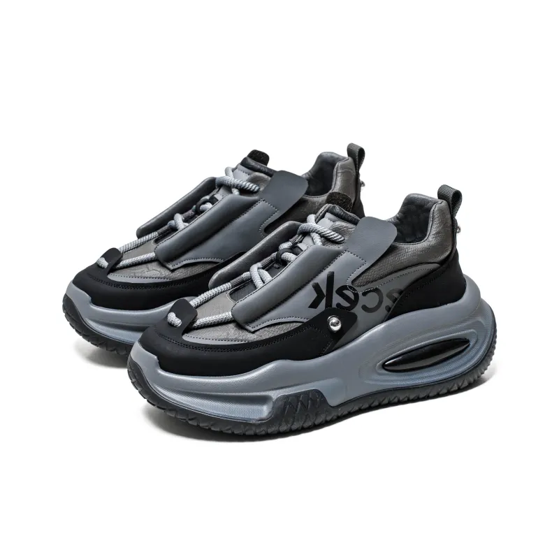 YIVELOVE Anti Slip And Wear Resistant Height Increasing Low Top Chunky Sneakers Men's-8