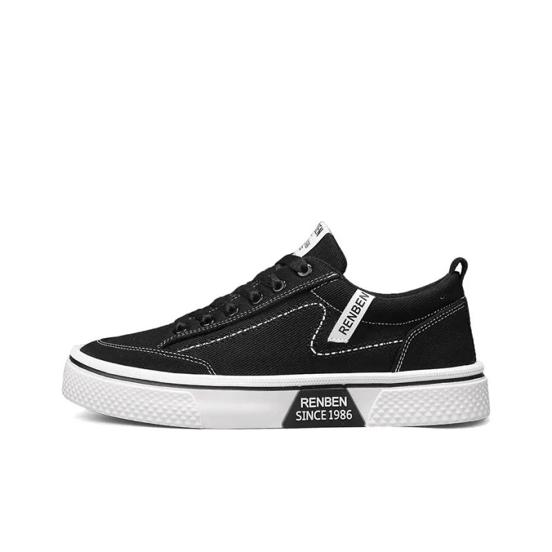 RENBEN Slip Resistant, Lightweight, And Breathable Low Top Canvas Shoes Men's-0
