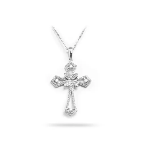 WIC 925 Sterling Silver Moissanite Necklaces Women's