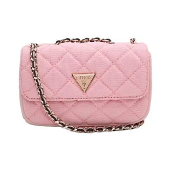 GUESS Fabric Crossbody Bag Shoulder Bag Medium Size Women's Peach Pink