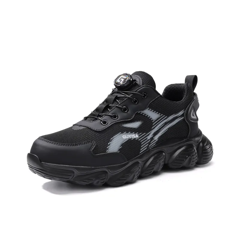 Blue Gull Shield Wear Resistant Support Low Top Outdoor Shoes Unisex Black-1