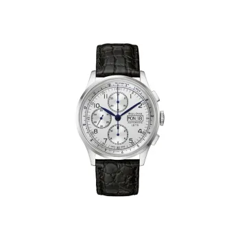 BULOVA JOSEPH Collection Wrist Watch Automatic Mechanical Movement Leather Watch Bands 45mm Silver Dial Men's Watches
