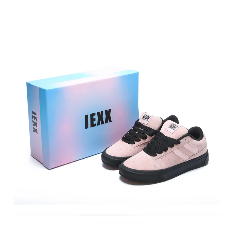 IEXX Coverage Slip Resistant And Abrasion Resistant Low Top Skateboard Shoes Unisex Pink Black-2