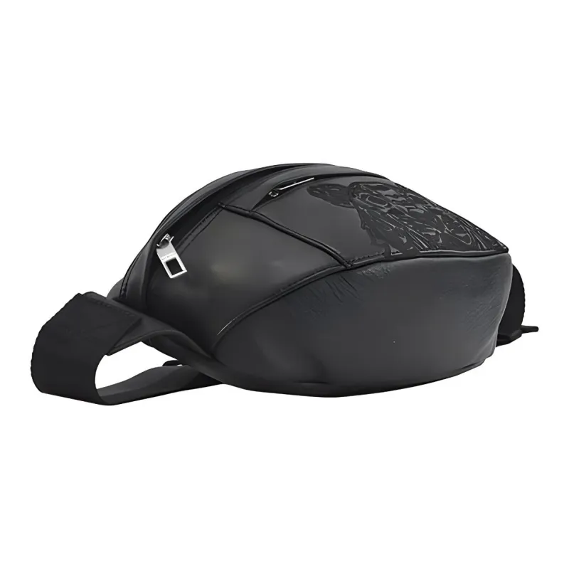 KENZO Cow Leather Sling Bag Unisex Black-1