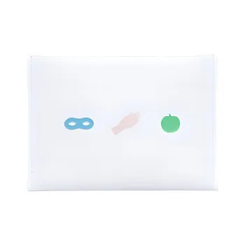 Delvau Magritte Smooth Box Calfskin One Shoulder Crossbody Clip on Wallet Small Size Unisex White