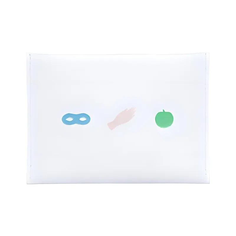 Delvau Magritte Smooth Box Calfskin One Shoulder Crossbody Clip on Wallet Small Size Unisex White-0
