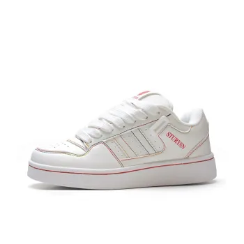 STUR YSN Wear resistant And Lightweight Low Top Skateboard Shoes Unisex White Rainbow