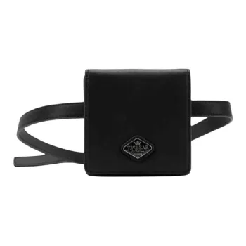 Teenie Weenie PU Crossbody Bag Shoulder Bag Medium Size Women's Black/Beige
