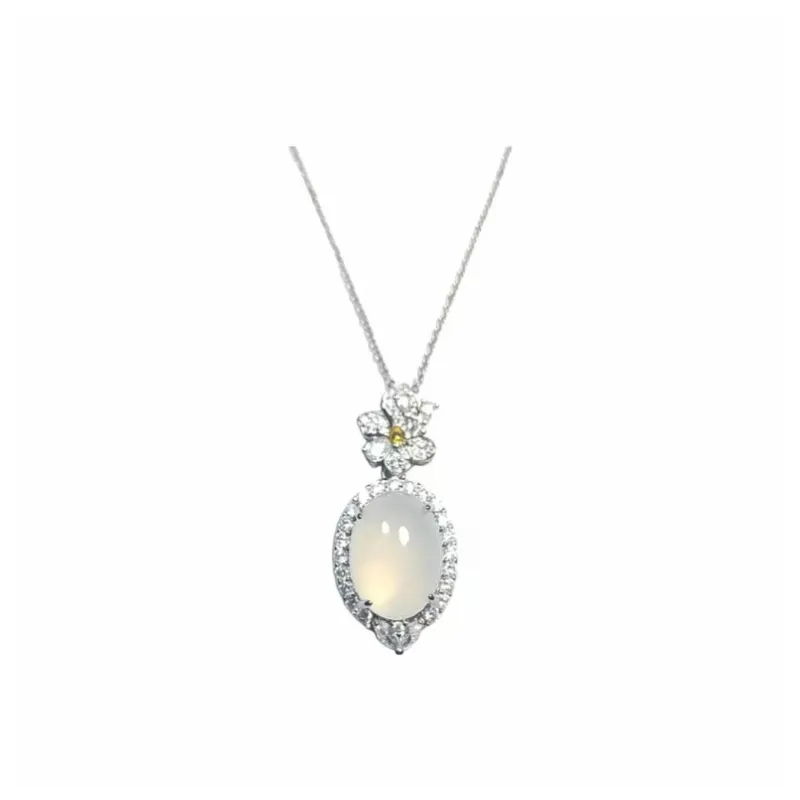 JUNWEN Chalcedony Necklaces Unisex-0