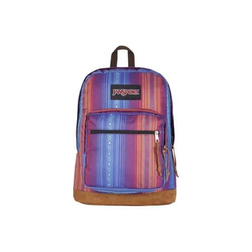 JanSport Polyester Backpack Medium Size Women's Rainbow Color Blocking