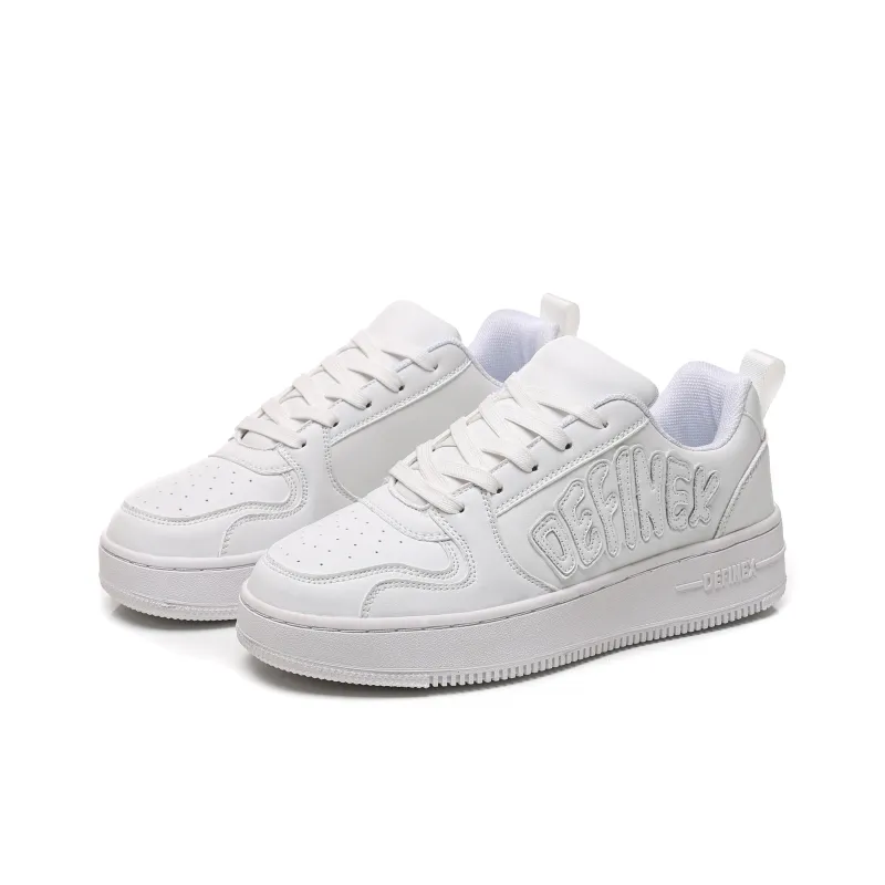DEFINEX Skateboard Shoes Unisex Low Top White/Beige/Black-3