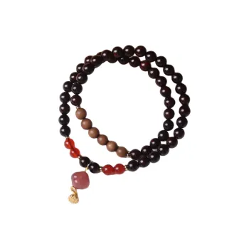 LINKY Laboratory Small Leaf Red Sandalwood Precious Wood Bracelets Unisex