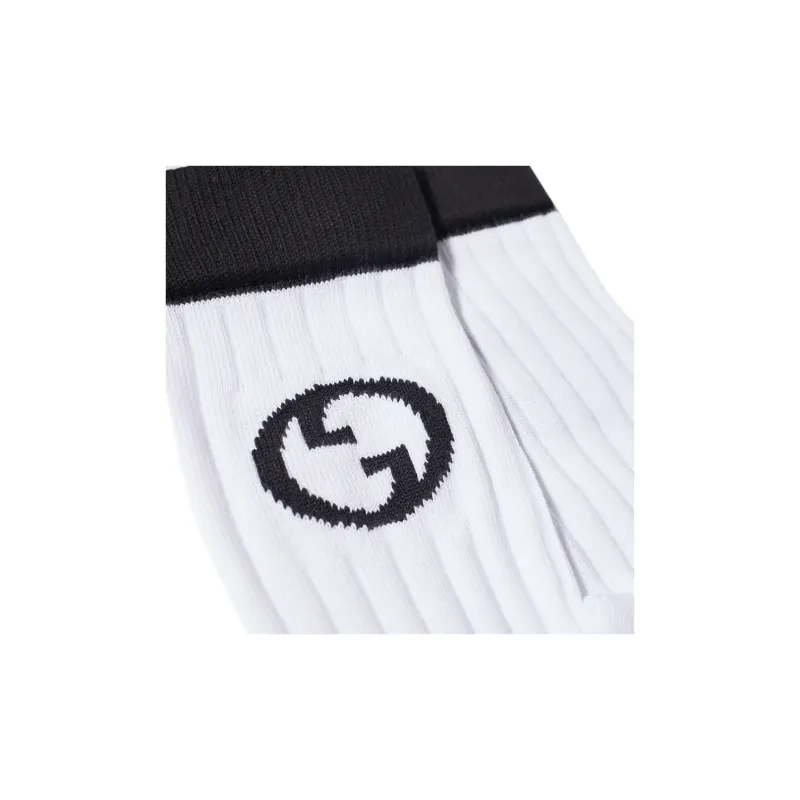 GUCCI Interlocking G Logo Embroidered Socks-3