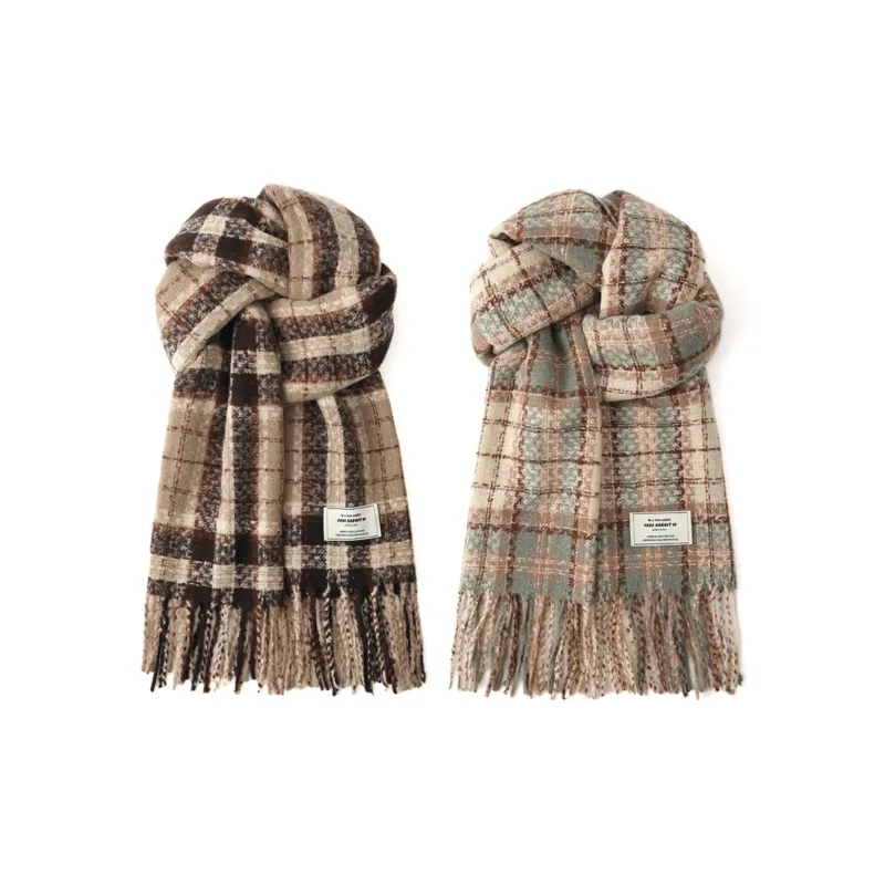 FREE RABBITⅡ Faux Cashmere Thickened Warm Versatile Scarf Shawl Unisex-12