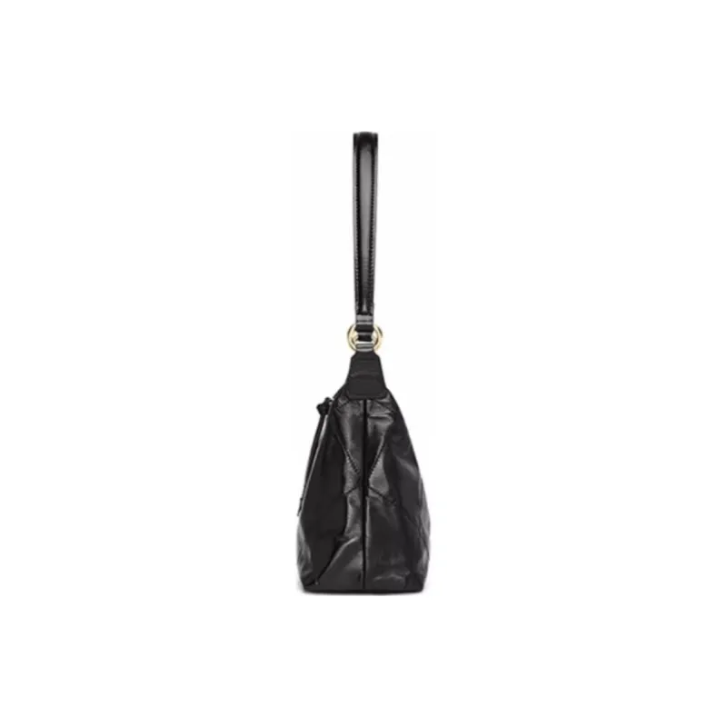 GOLDLION Cow Leather Handbag Trumpets Women's Black-2