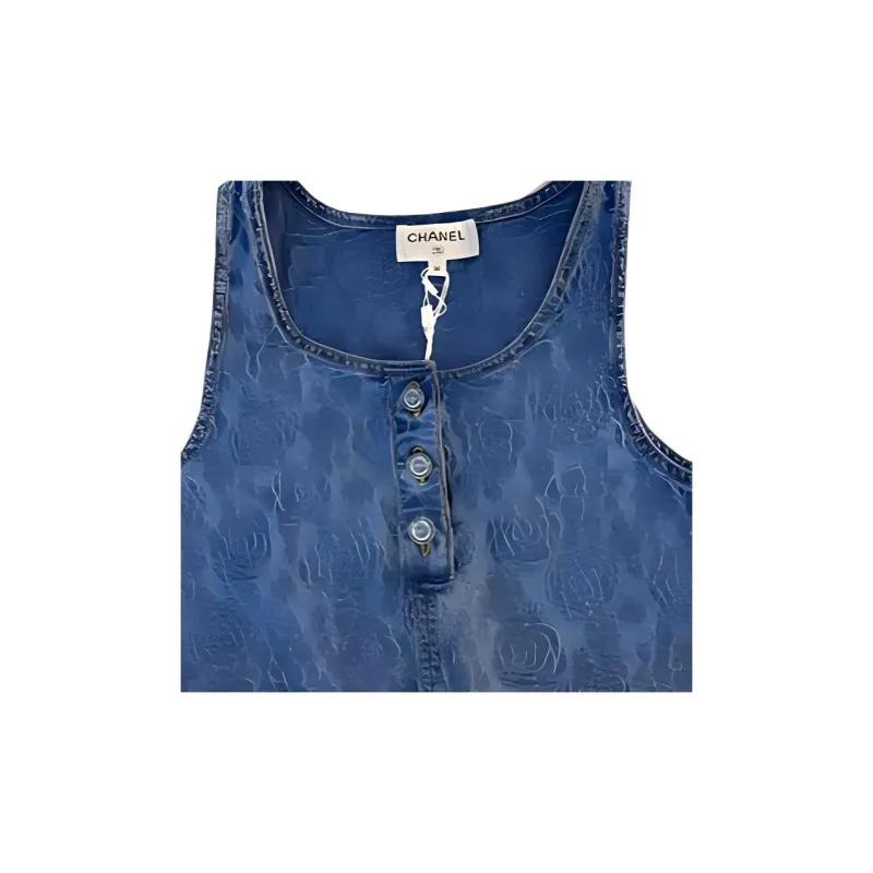 CHANEL Vests Women's Blue-4