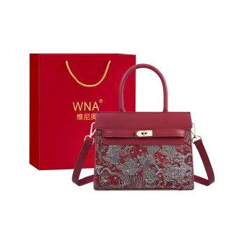Vigno Synthetic Leather Shoulder Bag Crossbody Bag Handbag Regular Women's Burgundy