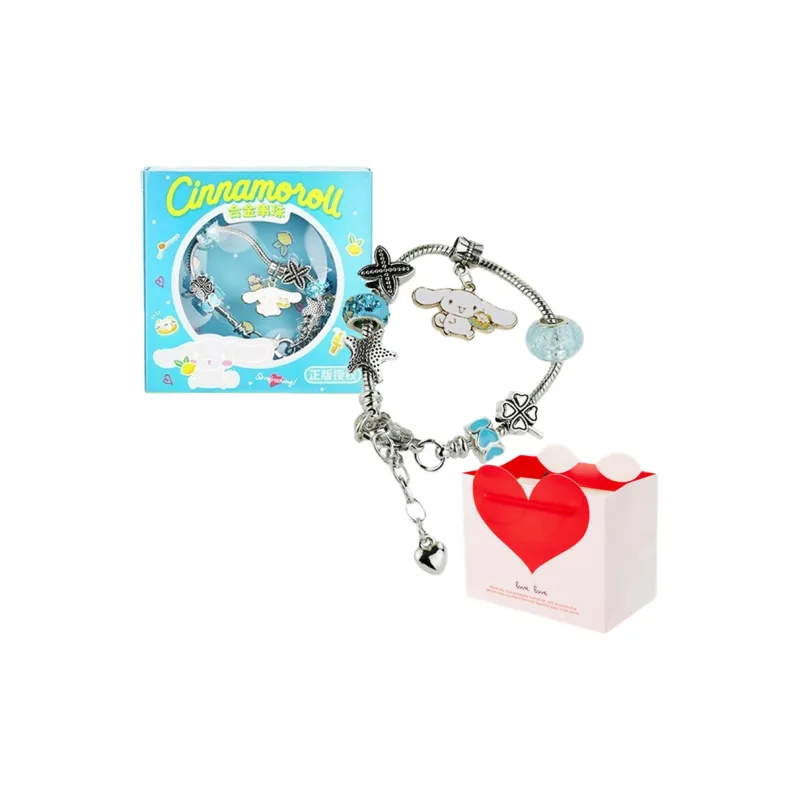Sanrio Characters Pochacco Cinnamoroll Trendy Metal Beaded Bracelet Fashion Versatile Students Alloy Bracelet Hand Rope-4